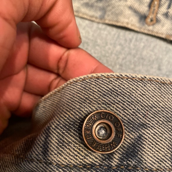Off white denim temperature Denim jacket - Picture 4 of 6